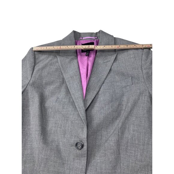 The Limited Womens Gray Blazer Size 10 Two-Button Front Notch Lapel Tailored Fit - Picture 6 of 12